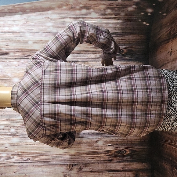 NWOT L.L.Bean Women's Long Sleeve Plaid Flannel Button Down pocke Shirt Size XS - Picture 8 of 10